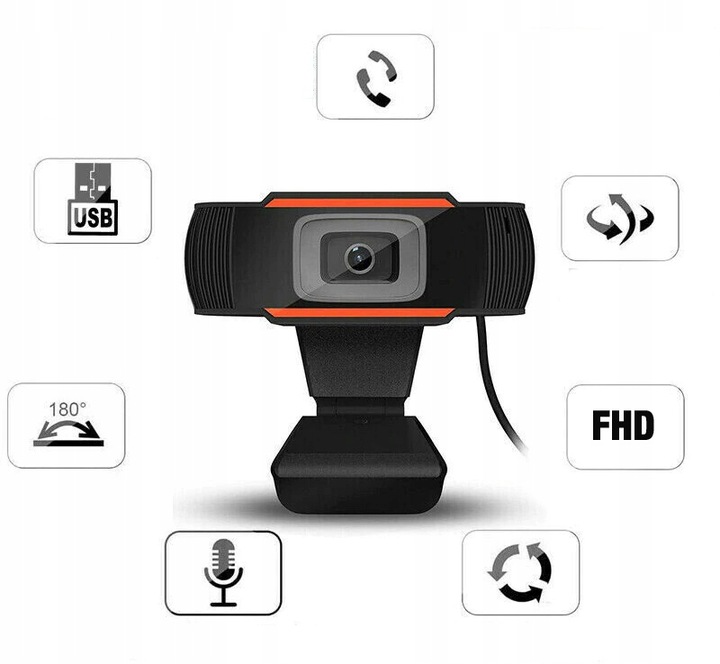 Kamerka Kamera INTERNETOWA PC FHD 1080P MIKROFON