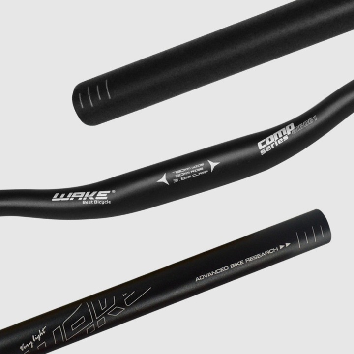 KIEROWNICA ROWEROWA GIĘTA DO ROWERU CZARNA ALUMINIOWA WAKE 720MM / 31.8 MM