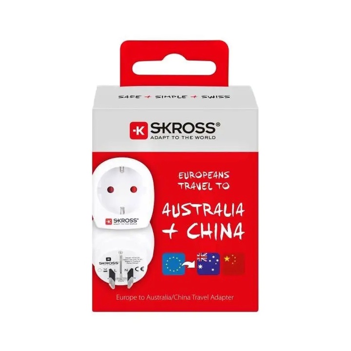 Adapter Przejściówka SKROSS do Chin, Australii, Nowej Zelandii i