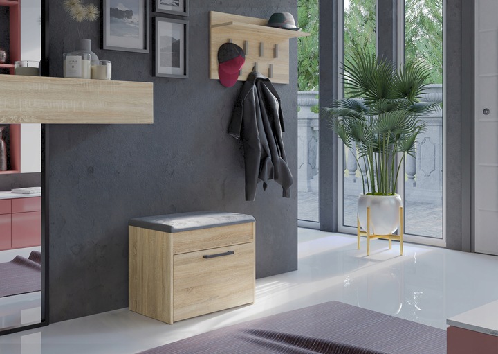 SZAFKA NA BUTY PARMA MINI DĄB SONOMA Z SIEDZISKIEM I SCHOWKIEM