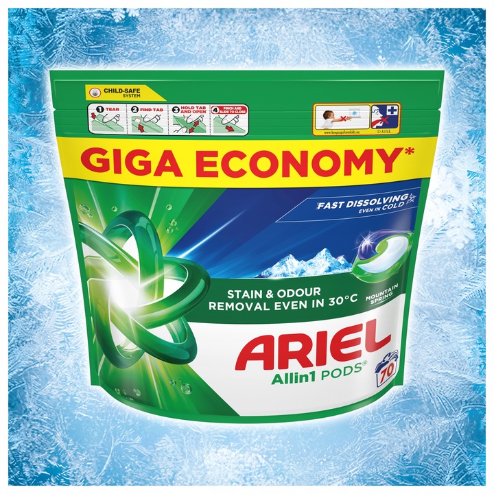 Ariel All-in 1 PODS Mountain Spring Kapsułki do prania 2x70sztuk