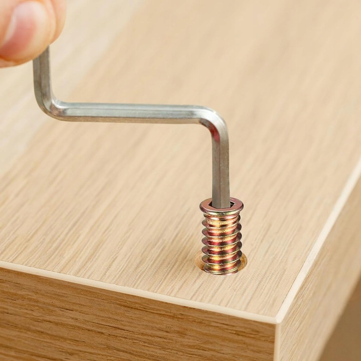 MUFA DWUGWINTOWA DO DREWNA WKRĘT WPUSTKA M4/M5/M6/M8 ZESTAW 155 SZTUK