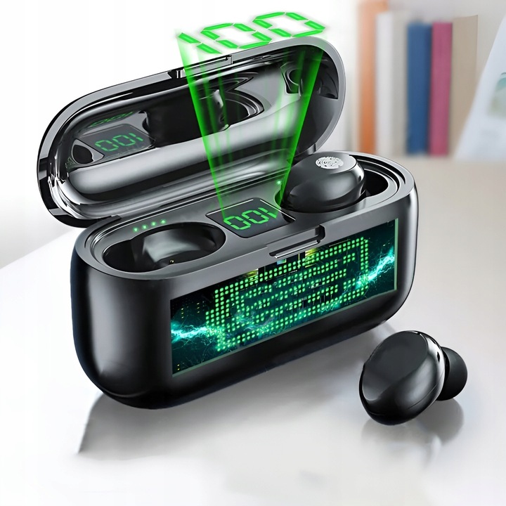 SŁUCHAWKI BEZPRZEWODOWE BLUETOOTH 5.3 3 GEN MODEL 2024 MIKROFON + POWERBANK