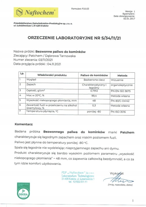 Biopaliwo bioetanol do biokominków 5l paliwo atest