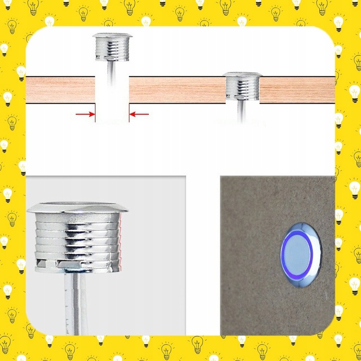 MINI ŚCIEMNIACZ DOTYKOWY WŁĄCZNIK DO TAŚM LED STEROWNIK MEBLOWY 12V