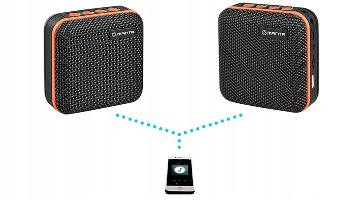 GŁOŚNIK BLUETOOTH Przenośny Bezprzewodowy z radiem MANTA SPK01GO MP3