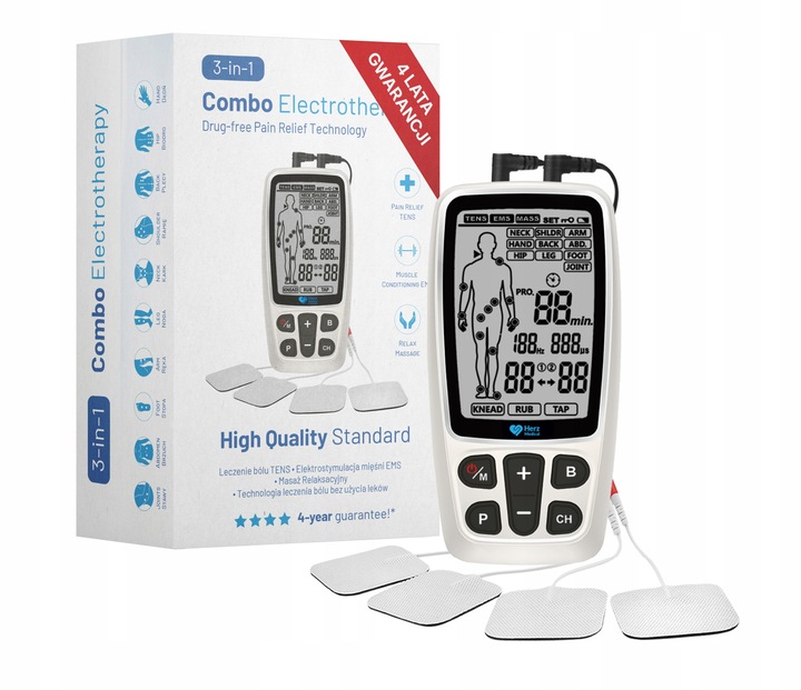 Elektrostymulator Mięśni i Nerwów TENS EMS 60 prog