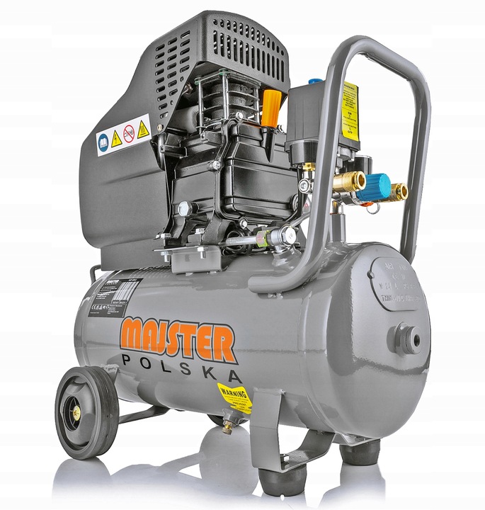 KOMPRESOR OLEJOWY SPRĘŻARKA POWIETRZA TŁOKOWA 8 BAR 24L MOCNY WYDAJNY