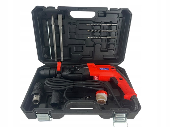 MŁOTOWIERTARKA MŁOT UDAROWY WIERTARKA Z UDAREM 2950W SDS+ 4,8J WIERTŁA