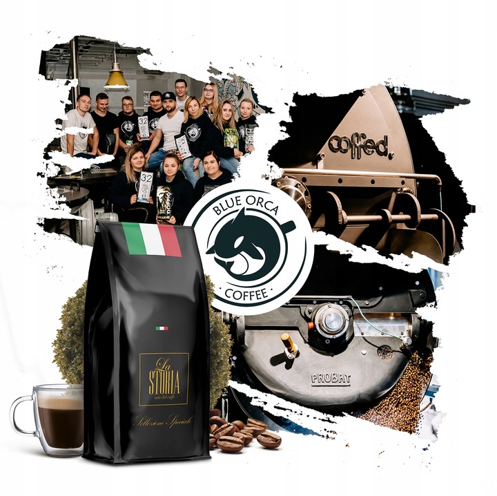Kawa ziarnista 1kg LA STORIA Sellezione Speciale 100% Arabica Świeżo Palona