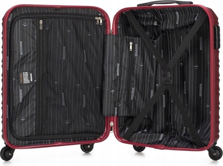 Nowoczesna Mała walizka WITTCHEN 56-3A-311 bordowa