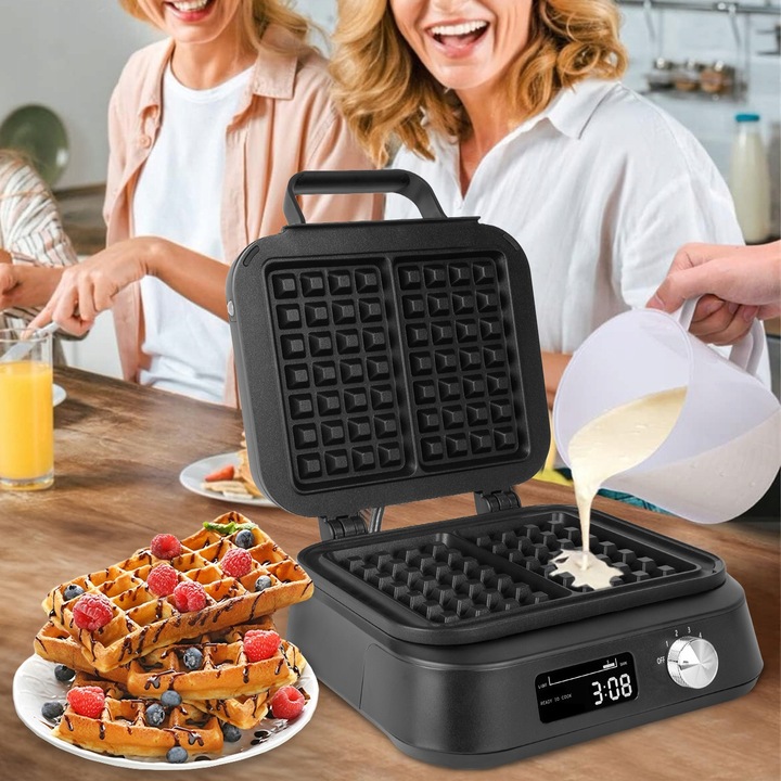 GOFROWNICA DUŻE GOFRY REGULACJA TEMPERATURY DŹWIĘK MOCNA 2200W