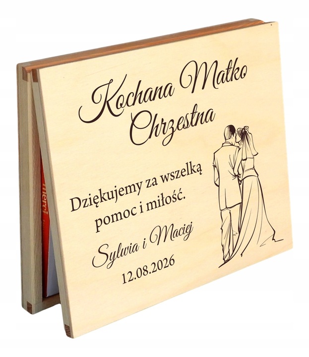 PODZIĘKOWANIE DLA RODZICÓW CHRZESTNYCH NA ŚLUB WESELE Z GRAWEREM IMIONA