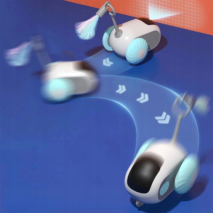 ZDALNIE STEROWANA ZABAWKA POJAZD MYSZ DLA KOTA INTERAKTYWNA NA PILOT AUTO