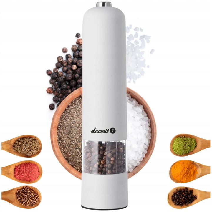 ELEKTRYCZNY MŁYNEK DO SOLI I PIEPRZU PRZYPRAW REGULACJA MIELENIA