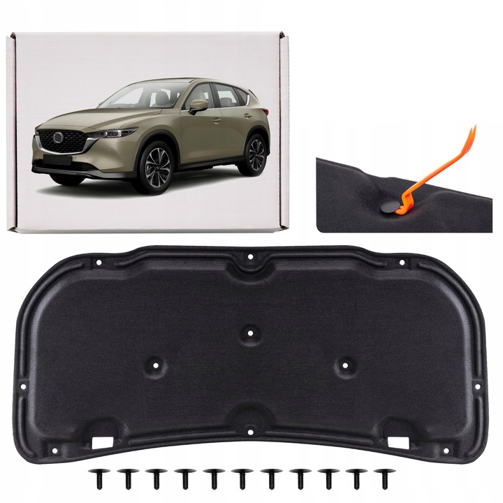 MAZDA CX-5 II KF 2017 WYGŁUSZENIE MASKI KOMPLET ZE SPINKAMI KB7W56681B