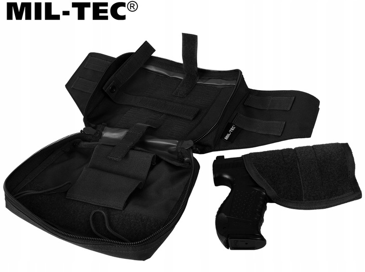 Torba biodrowa Saszetka Nerka Mil-Tec na broń krótką pistolet czarna