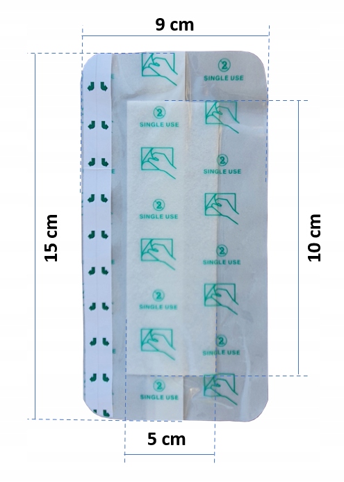 OPATRUNEK NA RANY JAŁOWY HYPOALERGICZNY Z WKŁADEM CHŁONNYM 15X9cm 25szt