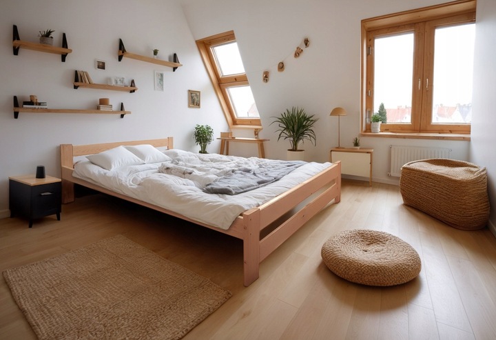 ŁÓŻKO DREWNIANE sosnowe Relax 90x200 + stelaż drewniany