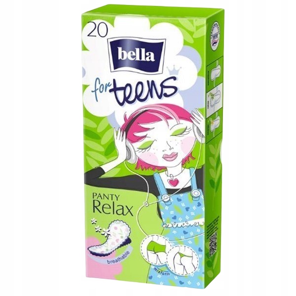 Pakiet Podpaski ze skrzydełkami i wkładki Bella for Teens dla nastolatek