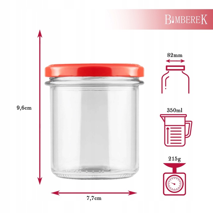 15x SŁOIK 350ml MIÓD DŻEM MIĘSO PASZTET PRZETWORY SŁOIK PROSTY Z ZAKRĘTKĄ