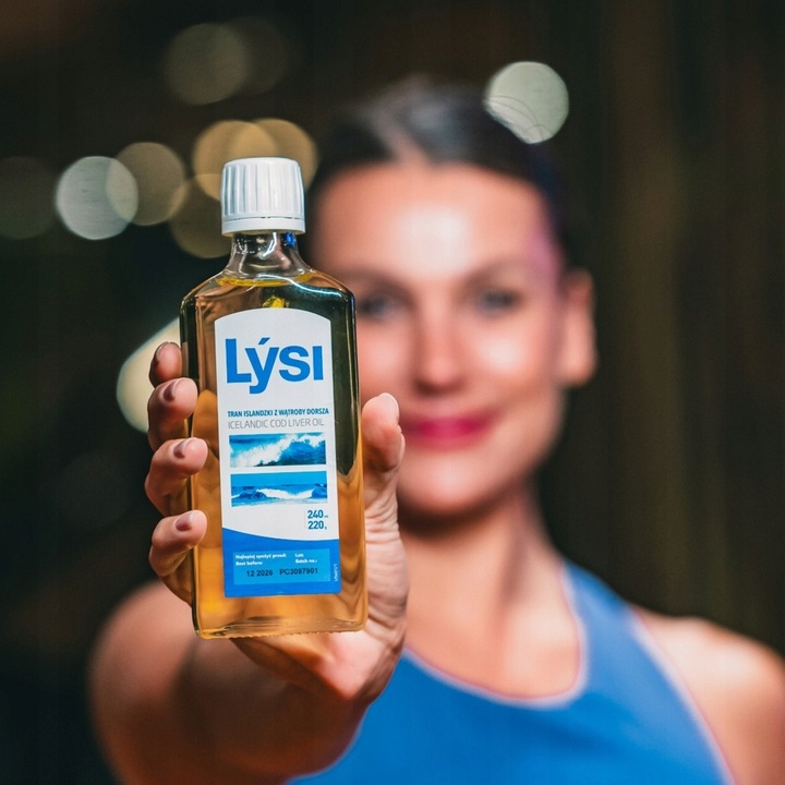 Lysi TRAN ISLANDZKI NATURALNY Omega 3 EPA DHA WITAMINA A D E 240ml