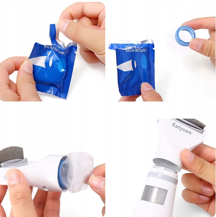 GRZEBIEŃ NA WSZY GNIDY USUWA PCHŁY ELEKTRYCZNY FILTR ODKURZACZ TERMINATOR