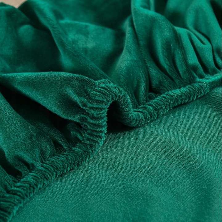 POKROWIEC NA FOTEL USZAK BUTELKOWA ZIELEŃ WELUR ELASTYCZNY GRUBY PREMIUM