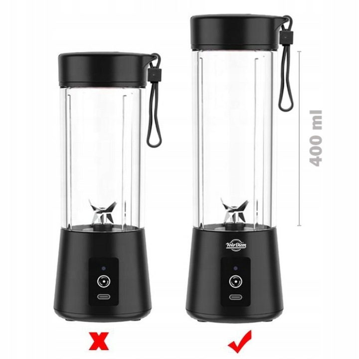 BLENDER PRZENOŚNY 250W 400ML Bezprzewodowy Kielichowy do Smoothie