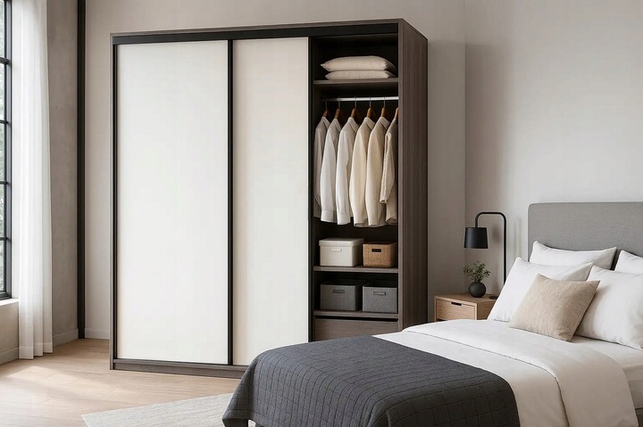 Drzwi przesuwne zestaw okuć szerokość 2m 2 drzwi