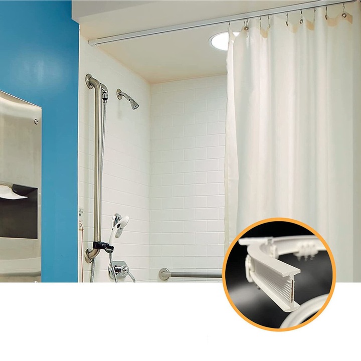 ELASTYCZNA SZYNA DO ZASŁON SUFITOWYCH ZAKRZYWIONY DRĄŻEK DO ZASŁON KARNISZ