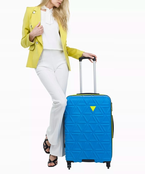 Walizka Średnia Podróżna Na Kółkach Twarda ABS PUCCINI Niebieska ABS018B 7