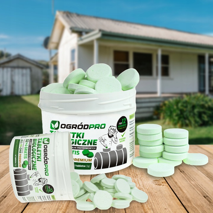 Tabletki Bakterie do szamba Oczyszczalni na Rok Tłuszcze All in One