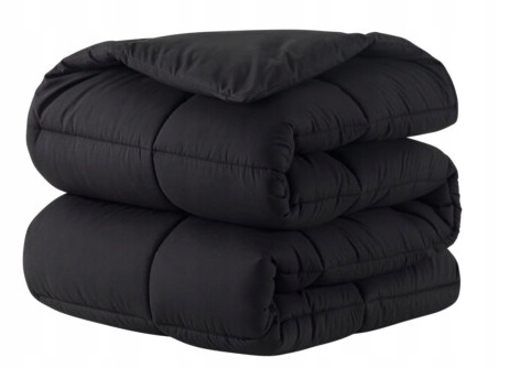 KOŁDRA CAŁOROCZNA ANTYALERGICZNA 160x200 CZARNA MIĘKKA BREE POLSKA PROD