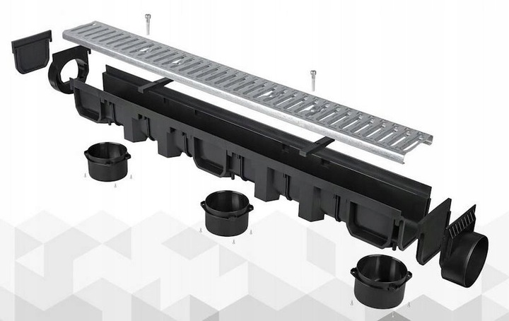 ODWODNIENIE LINIOWE GARAŻU A15 1,5t KORYTKO GRUBY RUSZT METAL H105