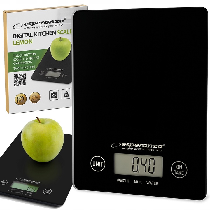 ESPERANZA WAGA KUCHENNA LEMON PRECYZJNA FUNKCJA TARY LCD DUŻY