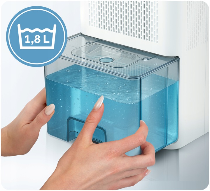 OSUSZACZ POWIETRZA POCHŁANIACZ WILGOCI CICHY 34dB LED Berdsen 1,8L