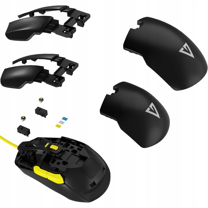 PRZEWODOWA MYSZKA GAMINGOWA 12400 DPI WYMIENNE PANELE MODECOM VOLCANO JAGER