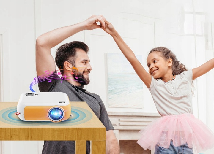 RZUTNIK MINI PROJEKTOR Przenośny dla Dzieci do Bajek Bajki Gier