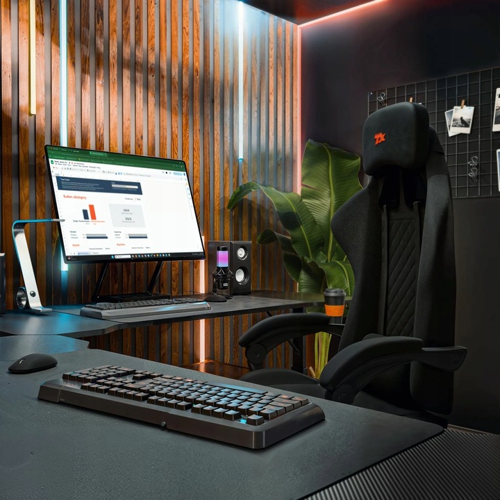 Biurko Gamingowe Regulowane 140x60cm Wysokość 56-79cm STRATOS TREX