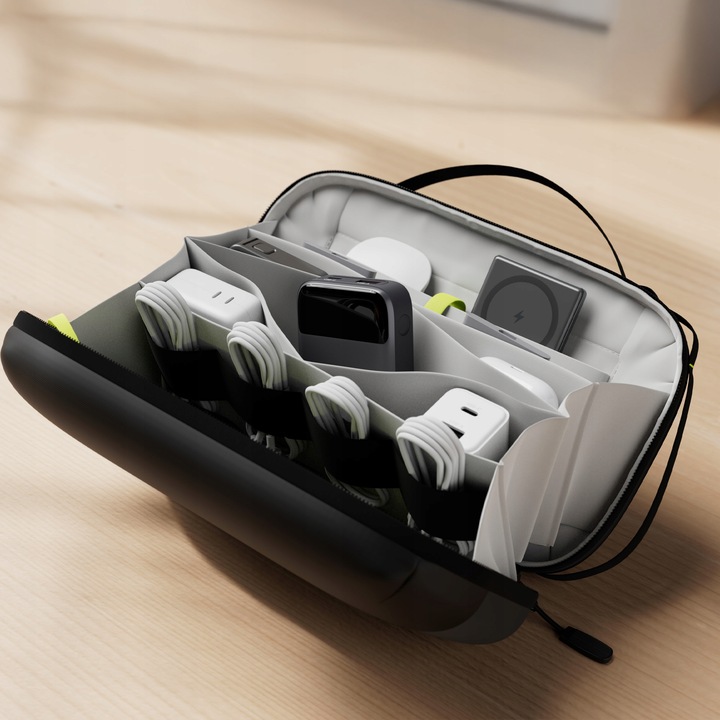 Allity organizer podróżny na elektronikę kosmetyki akcesoria pojemy czarny