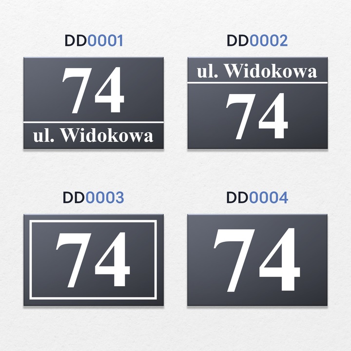 NUMER DOMU numer na dom TABLICZKA ADRESOWA Z NUMEREM DOMU antracyt + KOŁKI