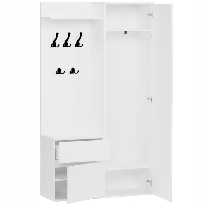 Garderoba szafa lustro wieszak szafka na buty biała V-5 Producent