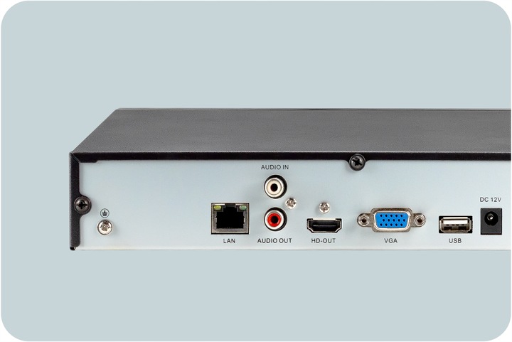 REJESTRATOR DO MONITORINGU SIECIOWY NVR IP 9 KANAŁOWY 12MPx 4K