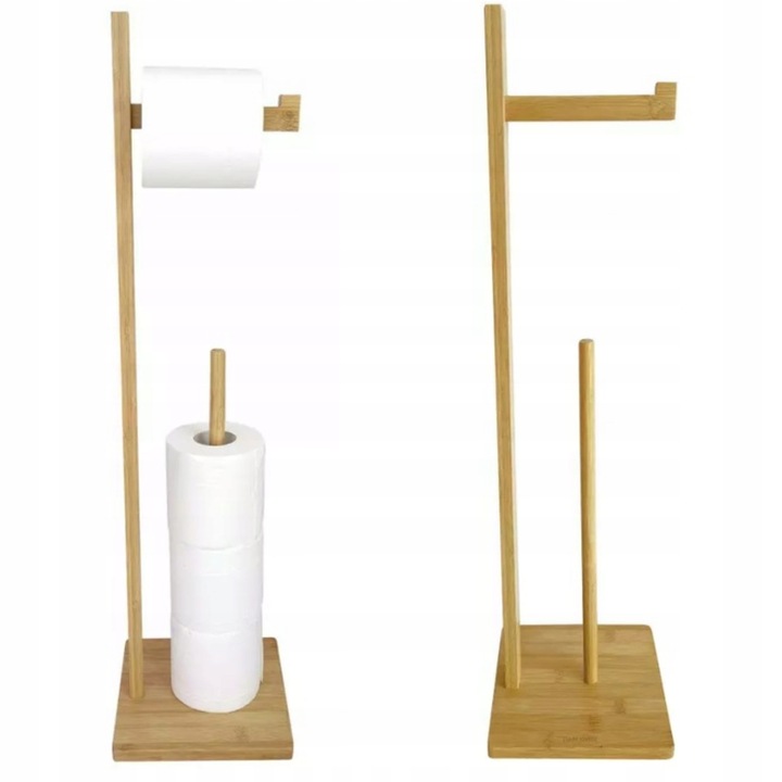 STOJAK z drewna Bambusowego na PAPIER TOALETOWY