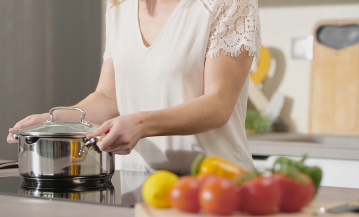 Komplet garnków Duetto patelnia pokrywki 10el