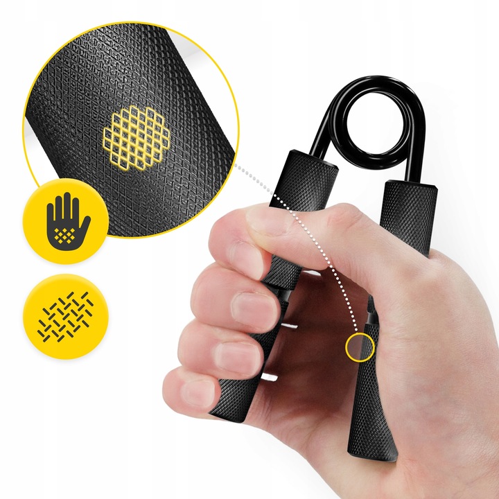 ŚCISKACZ DO RĄK DŁONI ANTYPOŚLIZGOWY TRENING DUŻY OPÓR DO 113 kg