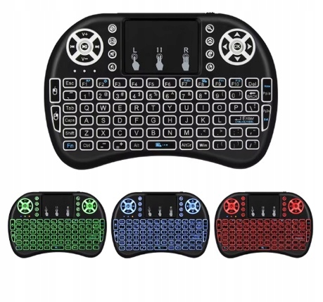 KLAWIATURA BEZPRZEWODOWA MINI LED SMART TV ŚWIECĄCA TOUCHPAD PODŚWIETLANA