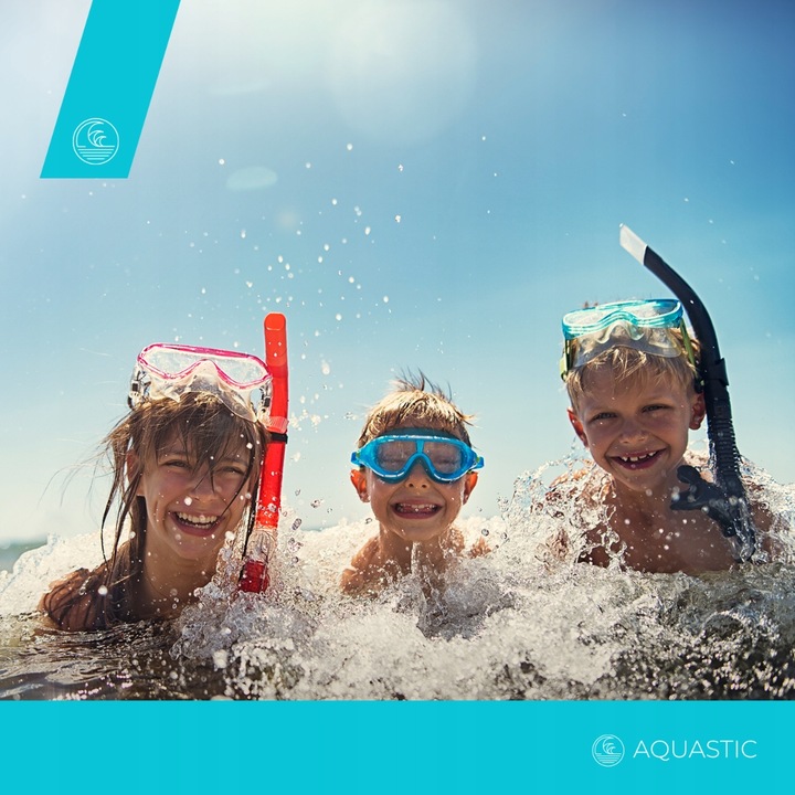 Zestaw do nurkowania AQUASTIC Maska + Fajka nieb.