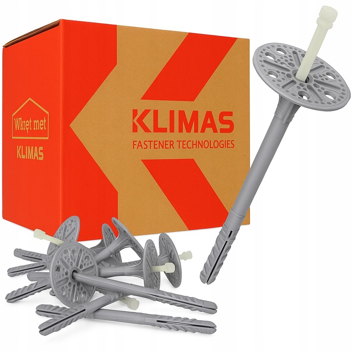 Kołki do styropianu Klimas LTX 10x260 100szt łącznik izolacji